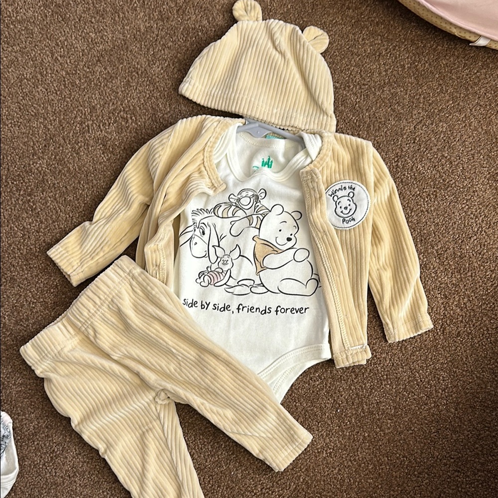 Disney Beige and White Kids Matching Set